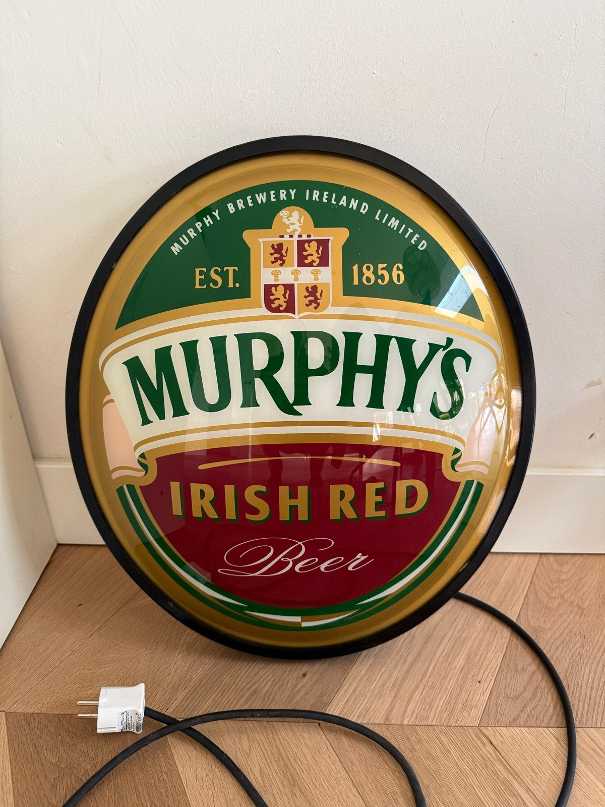 Murphy's Irish Red Beer Lichtbak Reclamebord, Ophalen of Verzenden, Gebruikt, Lichtbak of (neon) lamp