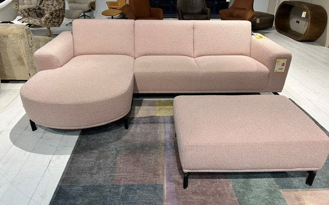 Showroommodel bank Beau + hocker, Huis en Inrichting, Ophalen, Nieuw, Stof