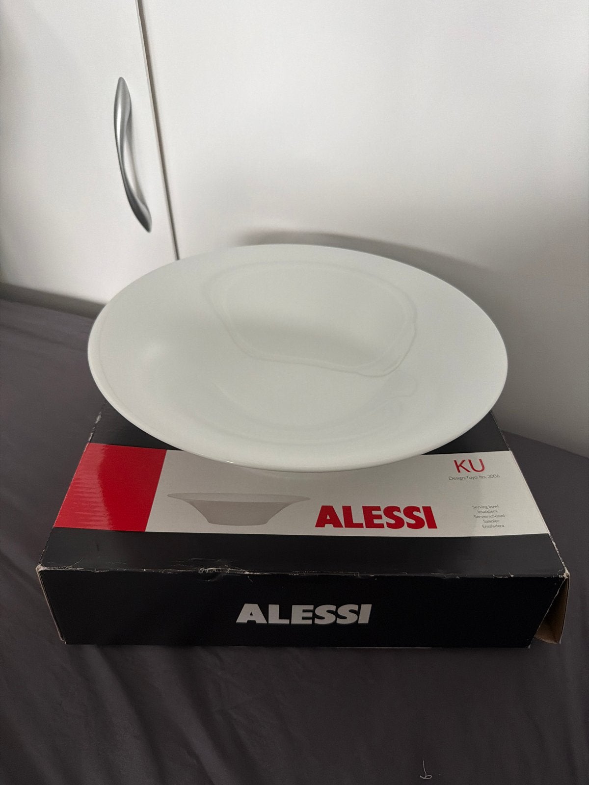 Alessi KU serving bowl - Nieuw in Doos, Ophalen, Nieuw, Bord(en), Effen