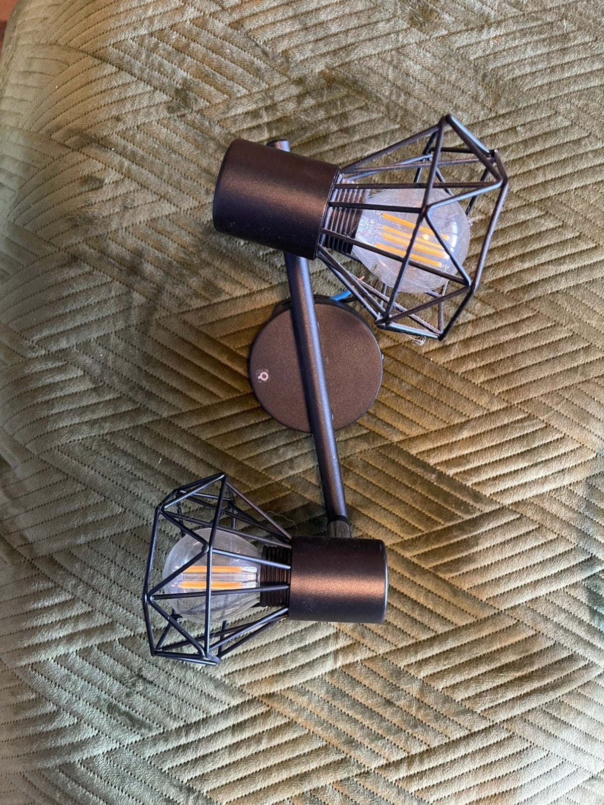 Plafondlamp 2 spots, Dimbaar, Zwart, E14 (klein), Ophalen of Verzenden