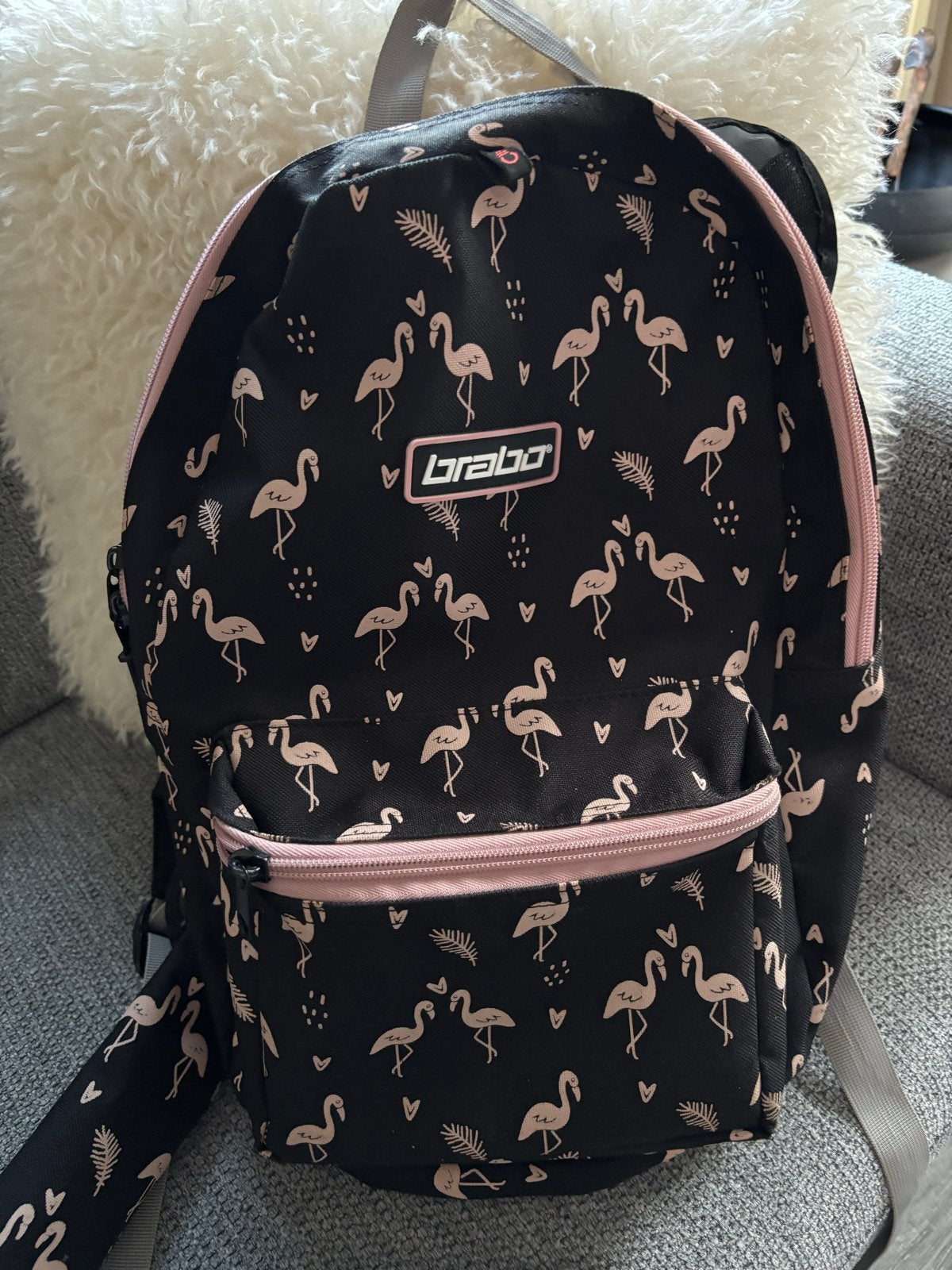 Brabo Hockeytas - Zwart met Flamingo's, Ophalen of Verzenden, Zo goed als nieuw, Tas