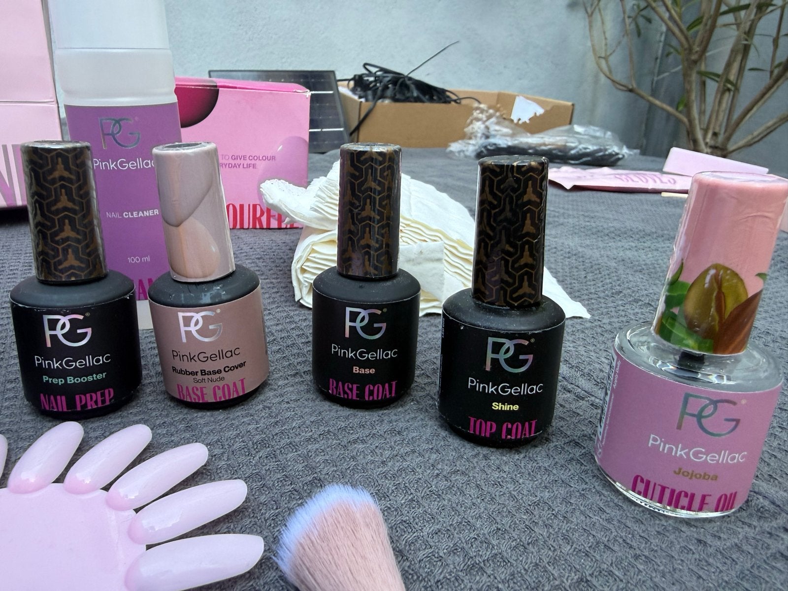 Pink Gellac Startpakket met Lamp en Diverse Kleuren, Ophalen of Verzenden, Zo goed als nieuw, Gehele gezicht, Verzorging