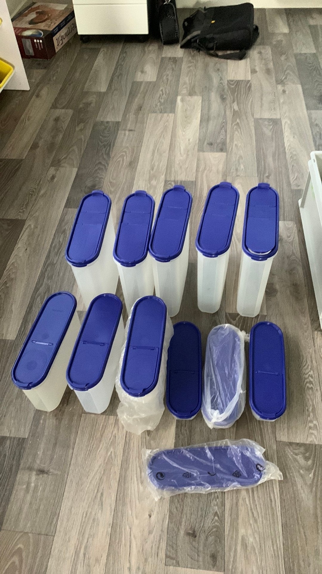 Tupperware ruimtespaarders xxl 11 st + 1 reserve deksel, Tupperware, Bewaardoos, Xxl, Nieuw