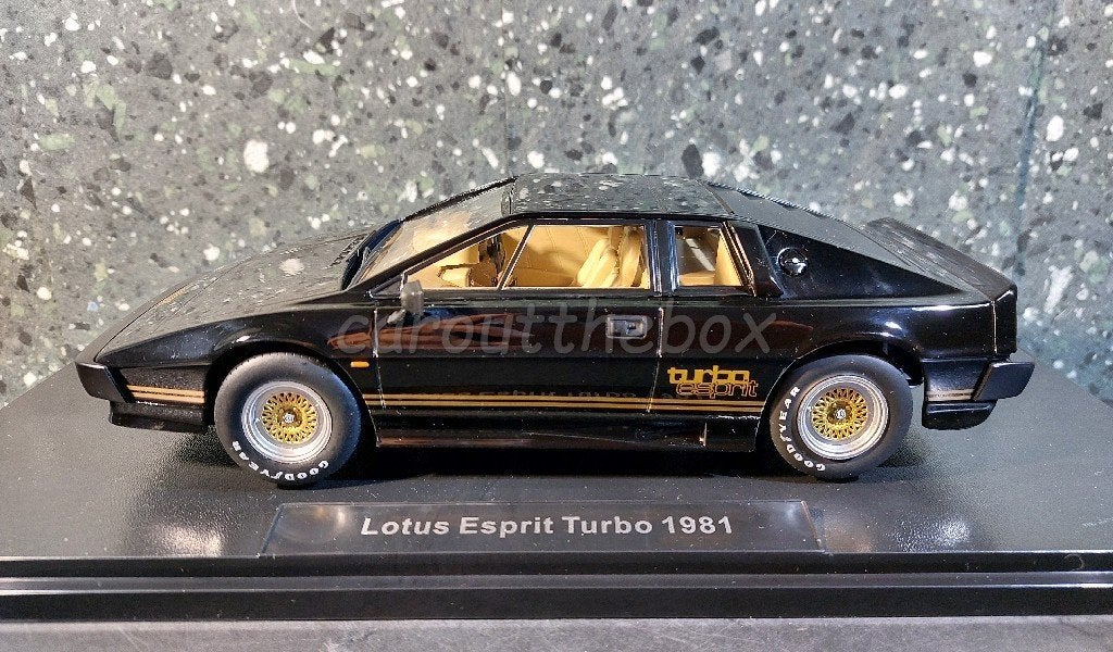 Lotus Esprit Turbo 1981 zwart 1/18 KK Scale, Verzenden, Nieuw, Auto, Overige merken