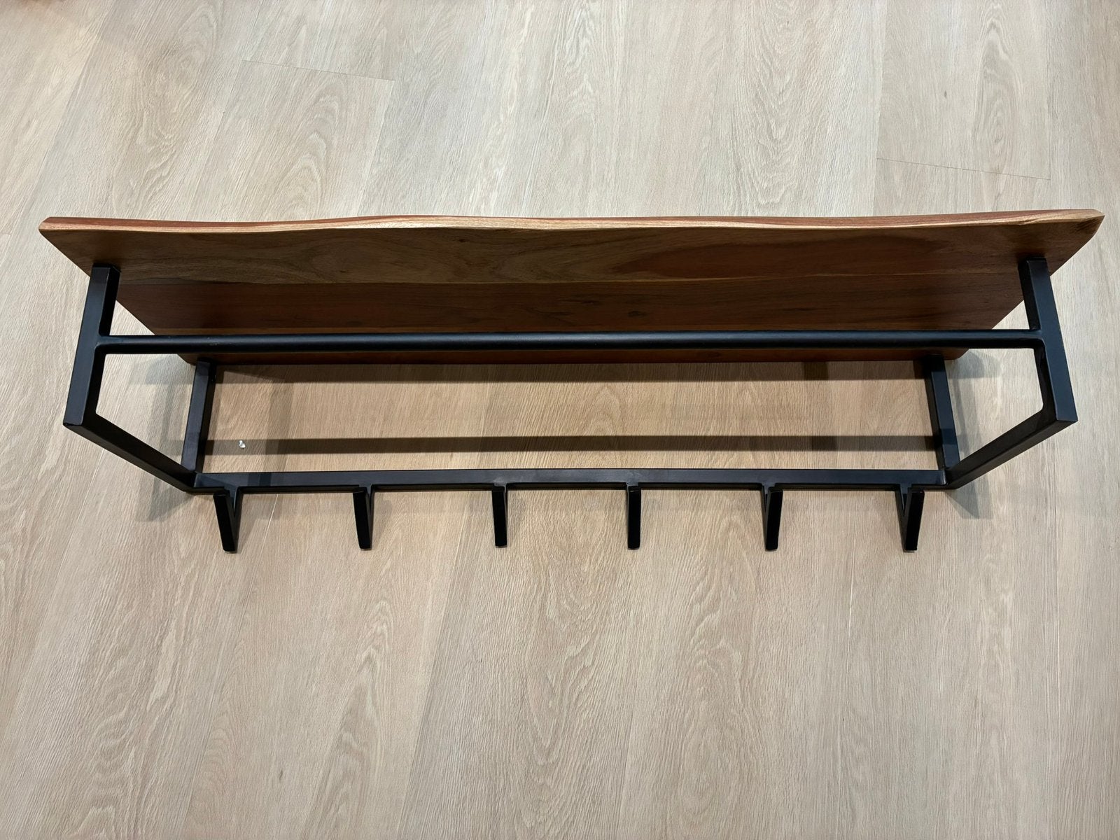 Luxe walnoot kapstok met zwart frame, Zo goed als nieuw, Metaal, 150 tot 200 cm, Ophalen
