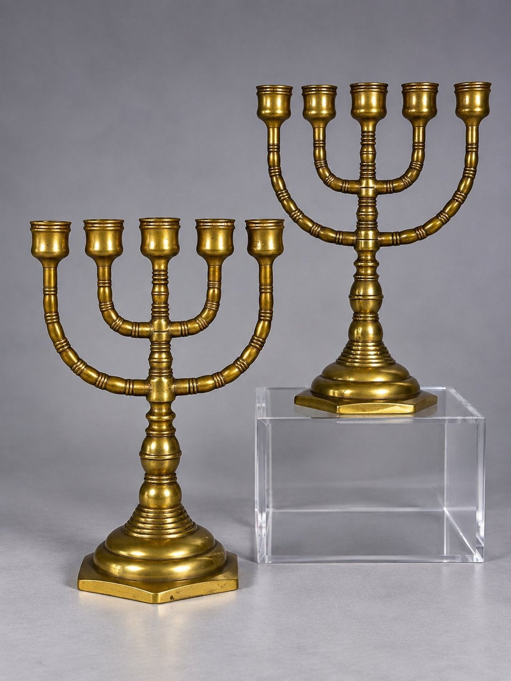 2 Joodse kandelaren, Antiek en Kunst, Ophalen of Verzenden