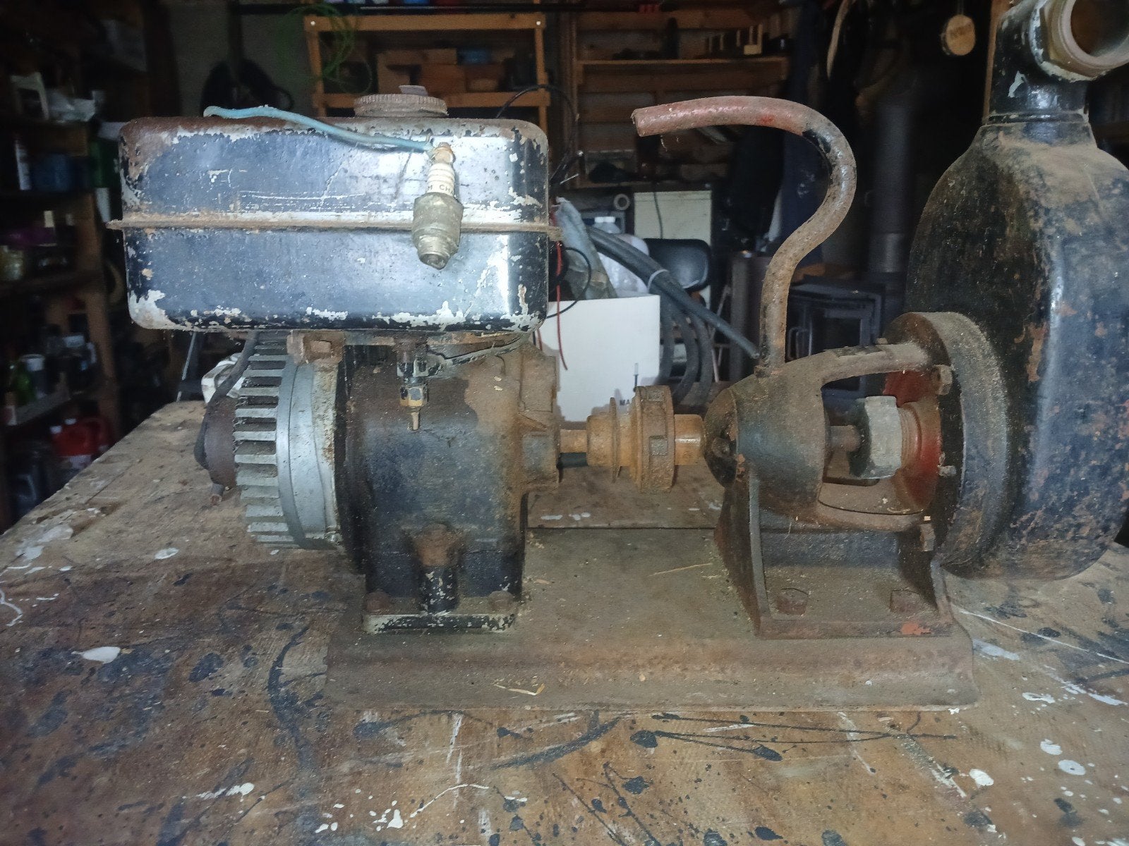 ouderwetse - antieke waterpomp Briggs en Stratton, Tuin en Terras, Waterpompen, Ophalen, Gebruikt, Elektrisch, Overige typen