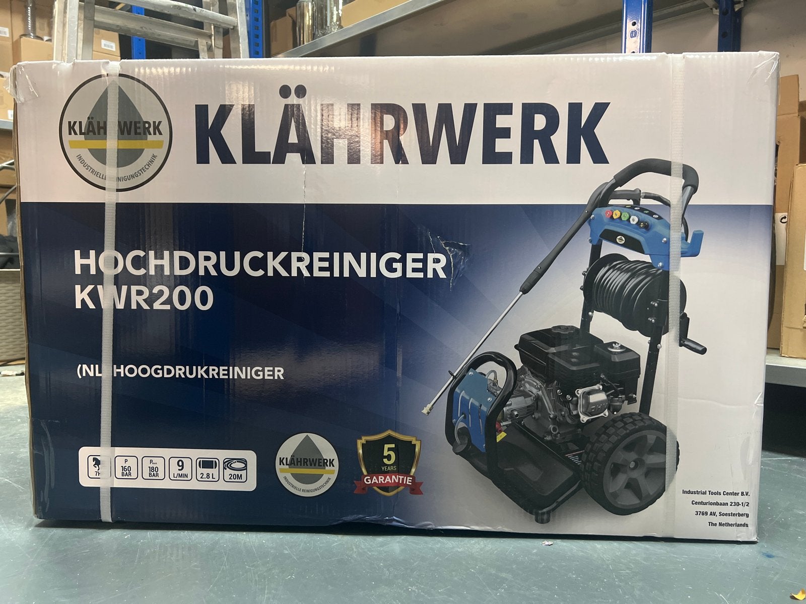 Nieuwe Klährwerk Hogedrukreiniger 160 bar met stoom en benzi, Ophalen of Verzenden, Nieuw, Benzine