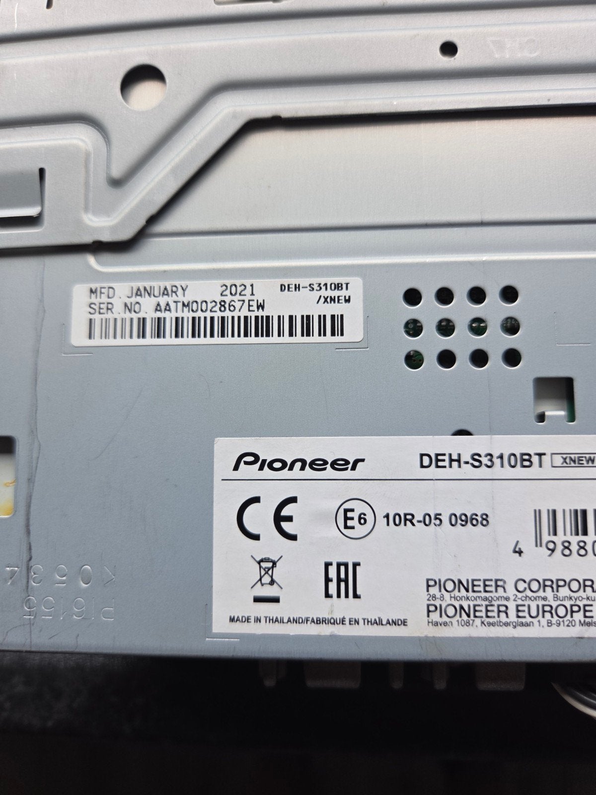 Pioneer DEH-S310BT Autoradio met Bluetooth, Ophalen, Zo goed als nieuw
