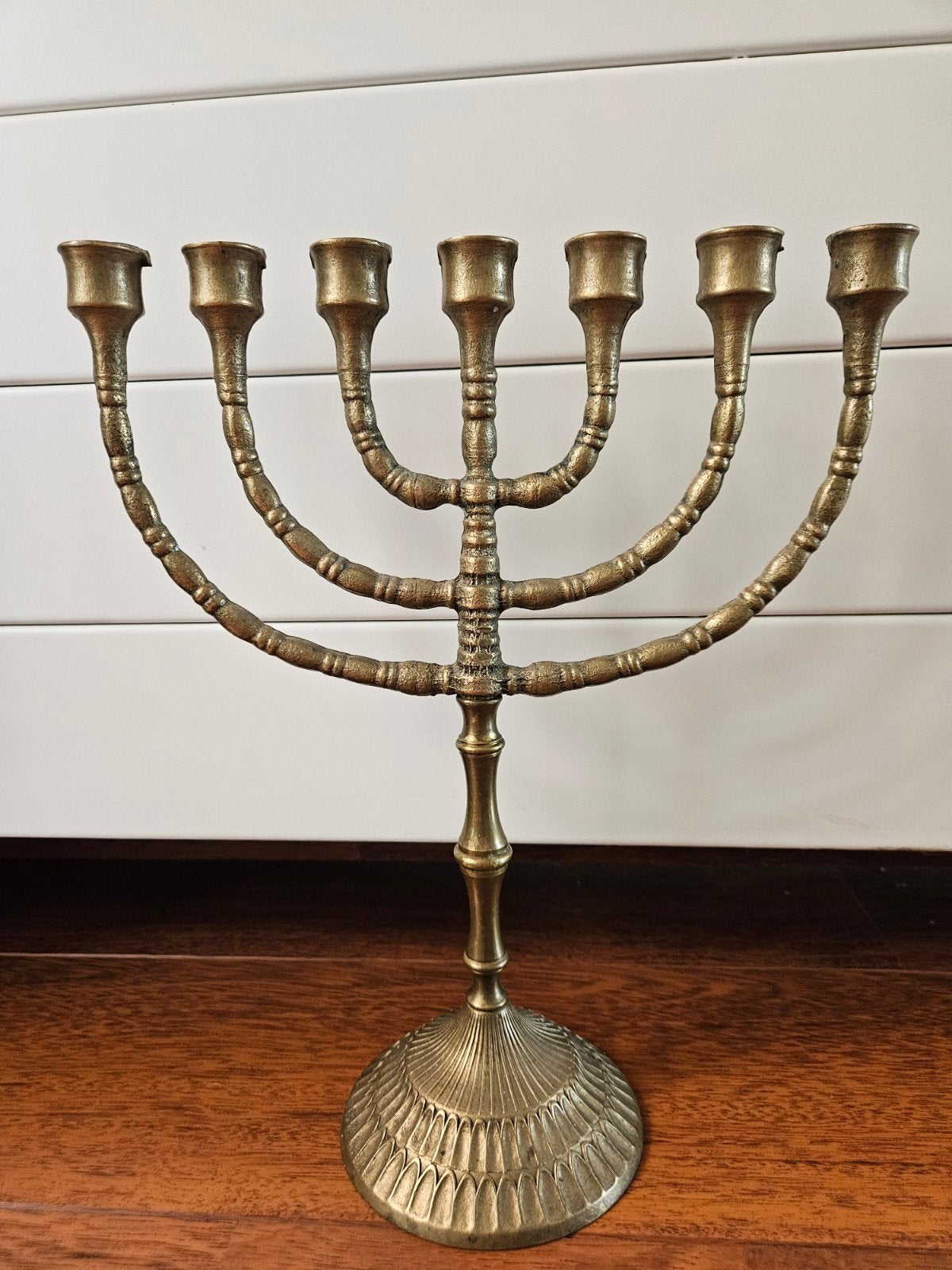 Vintage Joodse Kandelaar, Ophalen, Koper of Brons