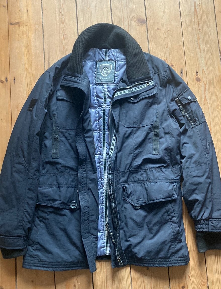 Jas winterjas jack Reset Outerwear jas blauw ongeveer maat L, Kleding | Heren, Maat 52/54 (L), Blauw, Reset, Ophalen of Verzenden