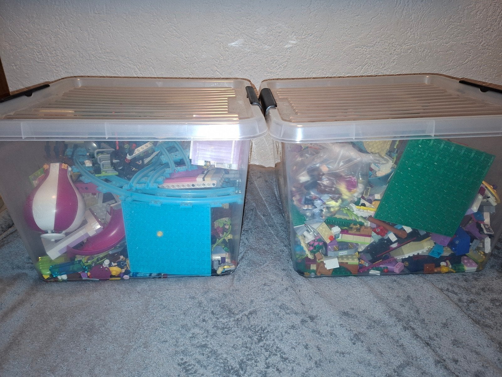 Grote partij Lego Friends en meer in 2 opbergboxen, Gebruikt, Lego, Friends, Ophalen of Verzenden