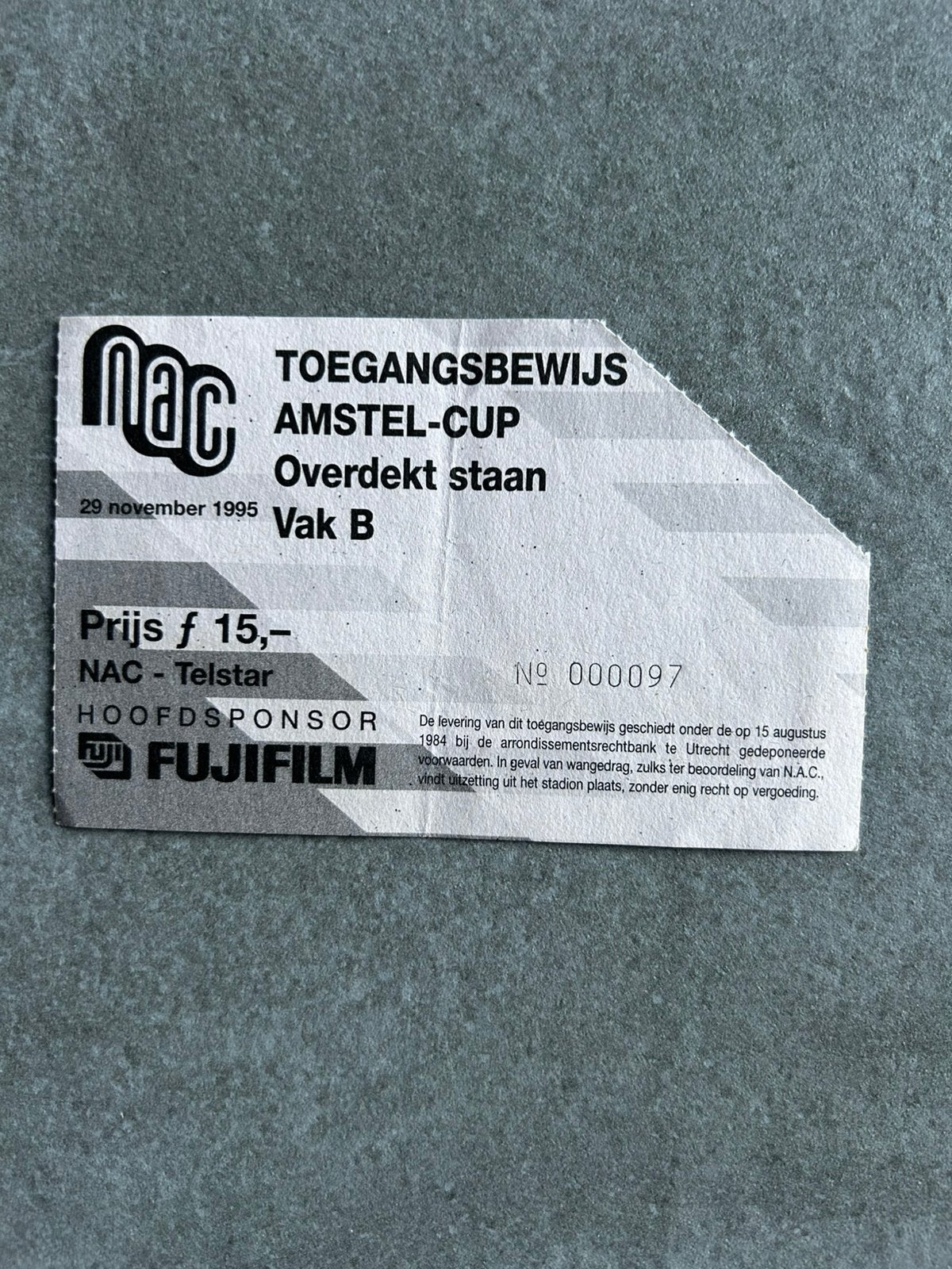 NAC - TELSTAR ticket, Ophalen of Verzenden, NAC Breda, Overige typen