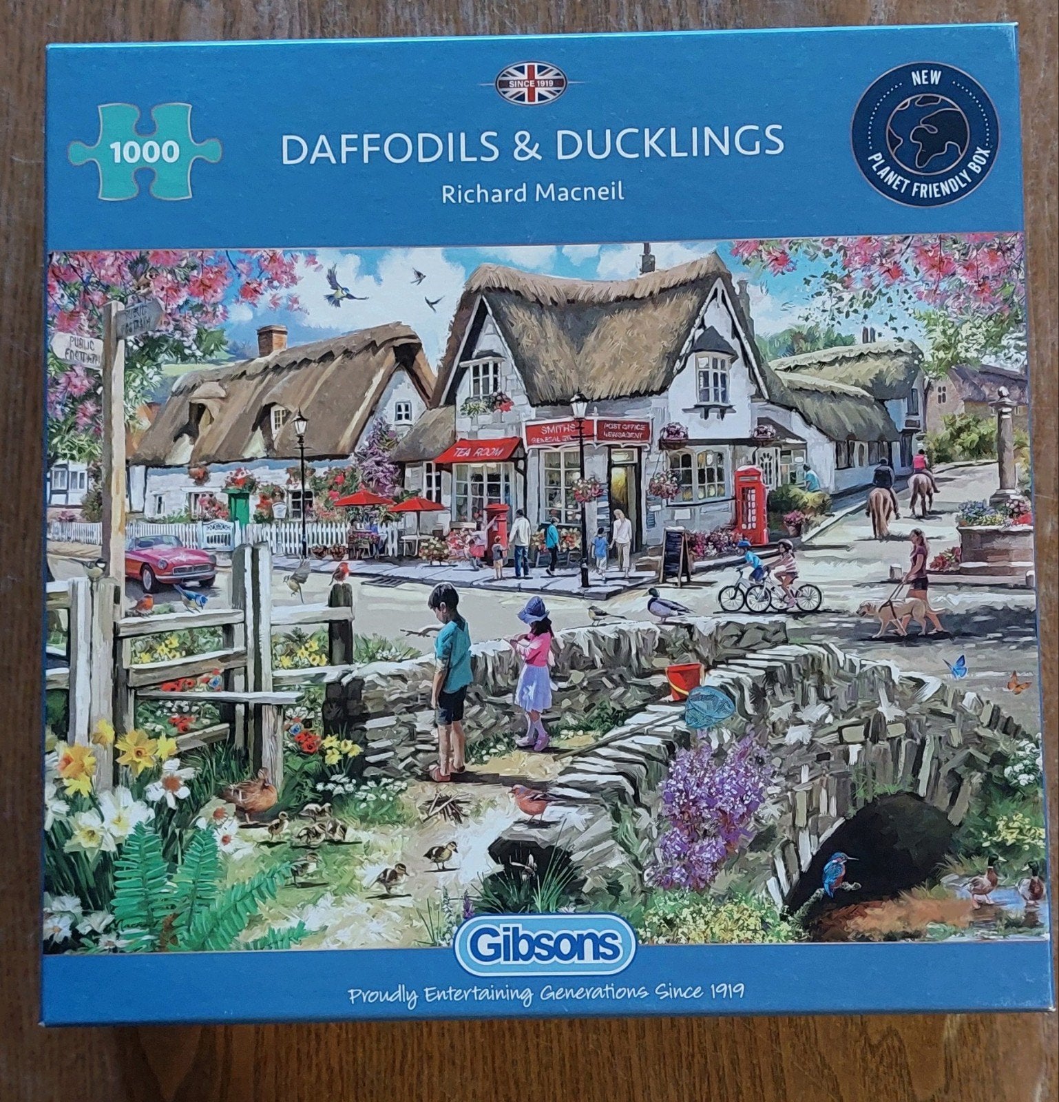 Gibsons puzzel Daffodils & Ducklings 1000, Ophalen of Verzenden, 500 t/m 1500 stukjes, Zo goed als nieuw, Legpuzzel