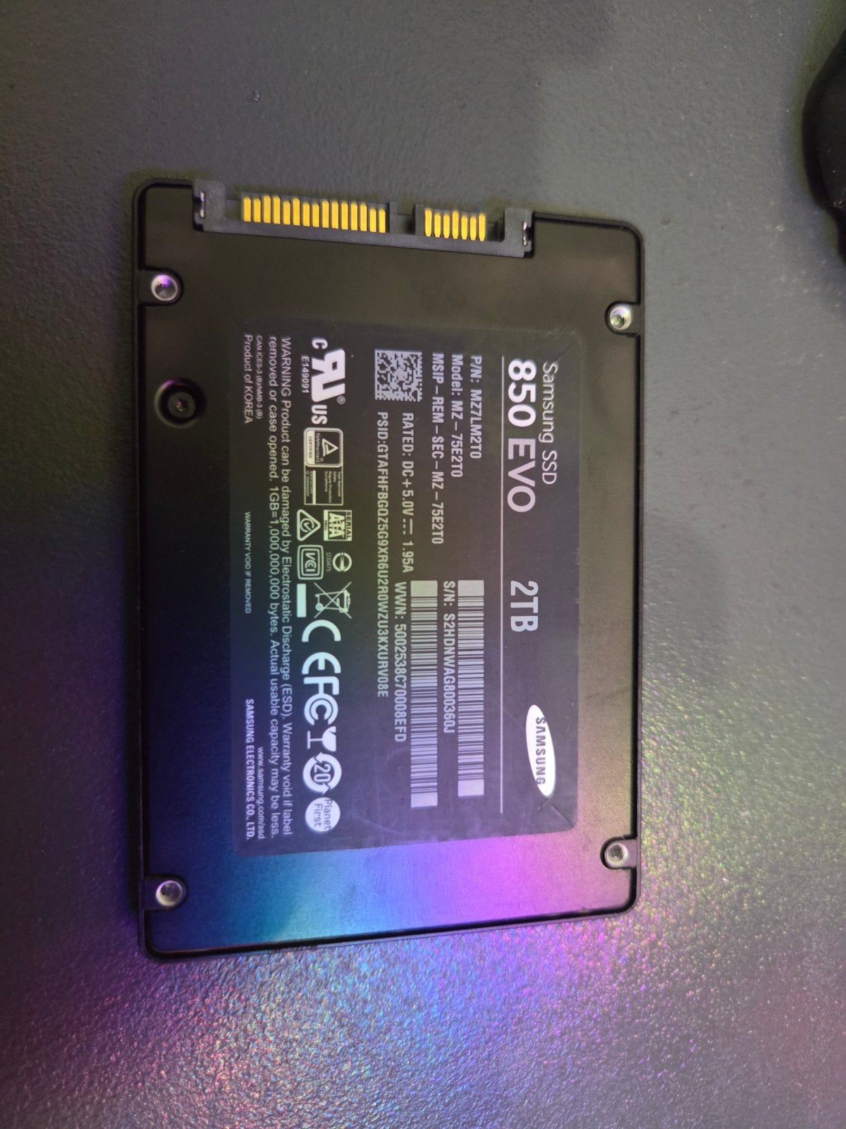 Samsung EVO 2TB SSD, Computers en Software, Intern, Gebruikt, Ophalen of Verzenden, Samsung