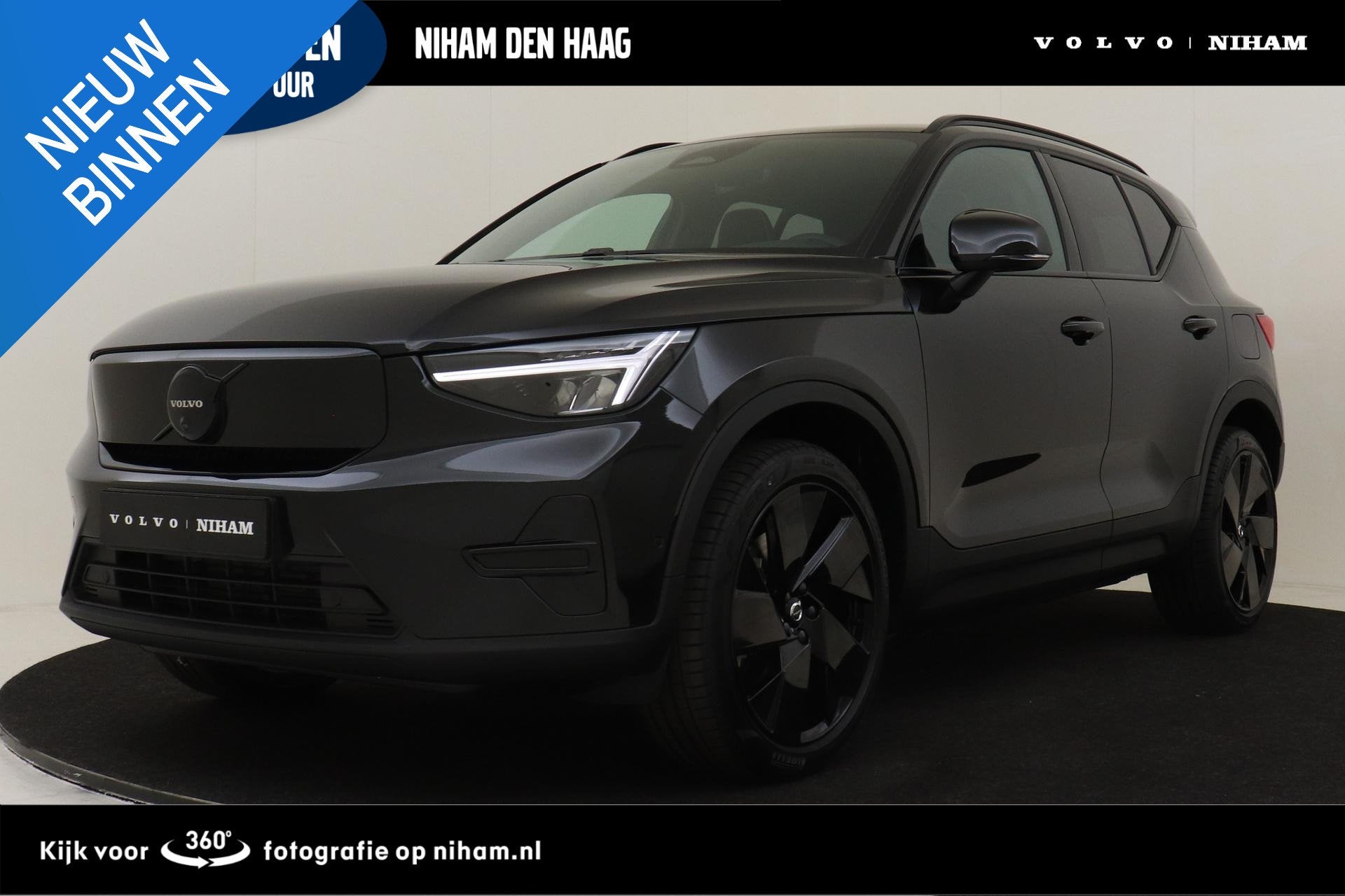 Volvo EX40 SINGLE MOTOR PLUS BLACK EDITION EUROPA 70 kWh -HA, Auto's, Zwart, 420 min, Nieuw, SUV of Terreinwagen