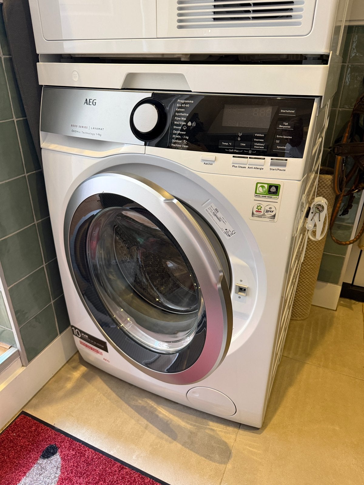 AEG L8FENS96 wasmachine, Witgoed en Apparatuur, Wasmachines, Ophalen, 6 tot 8 kg, Minder dan 85 cm, Handwasprogramma
