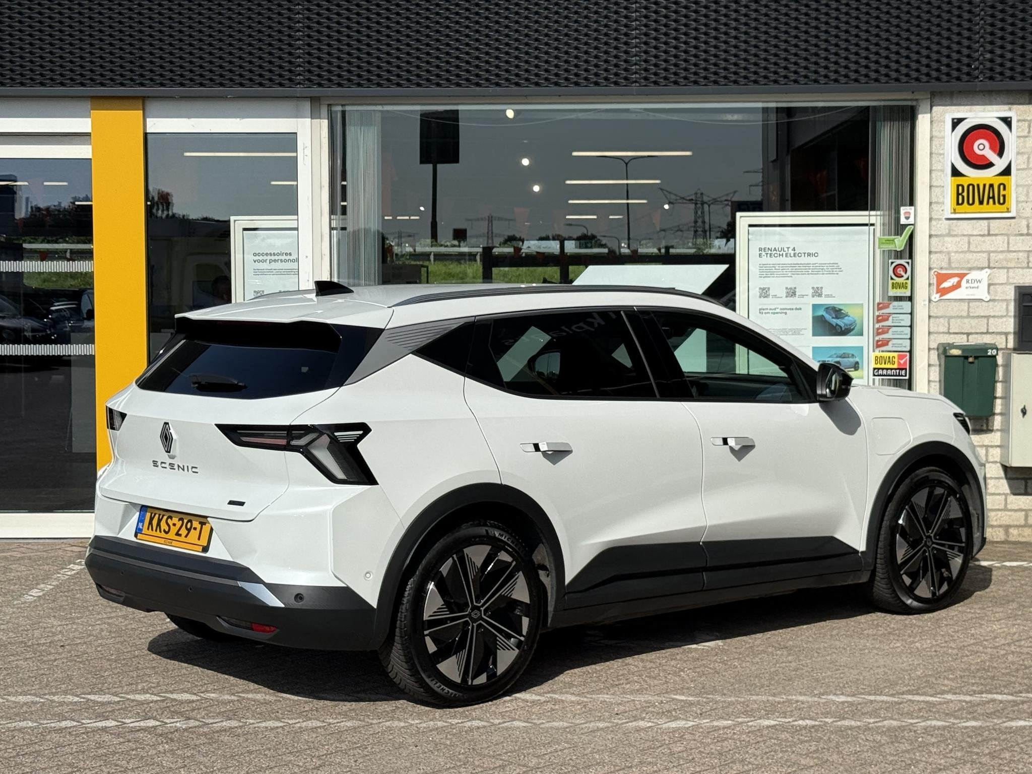 Renault Scenic E-Tech EV87 long range techno | Navigatie | E, Parkeersensor, Gebruikt, Leder en Stof, Wit