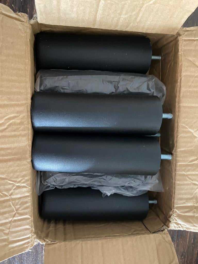 Boxspring, bedpoten 7 stuks 15 cm., Ophalen of Verzenden, Zo goed als nieuw, Eenpersoons, Stof