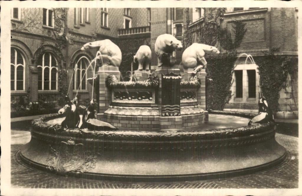 Den Haag - Vredespaleis - Fontein, Ophalen of Verzenden, 1920 tot 1940, Ongelopen, Zuid-Holland
