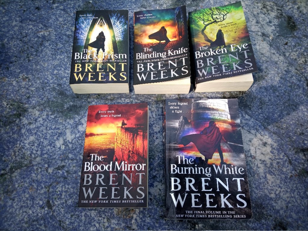 Brent Weeks Lightbringer fantasyserie (5 boeken) in Engels, Boeken, Ophalen of Verzenden, Gelezen, Brent Weeks