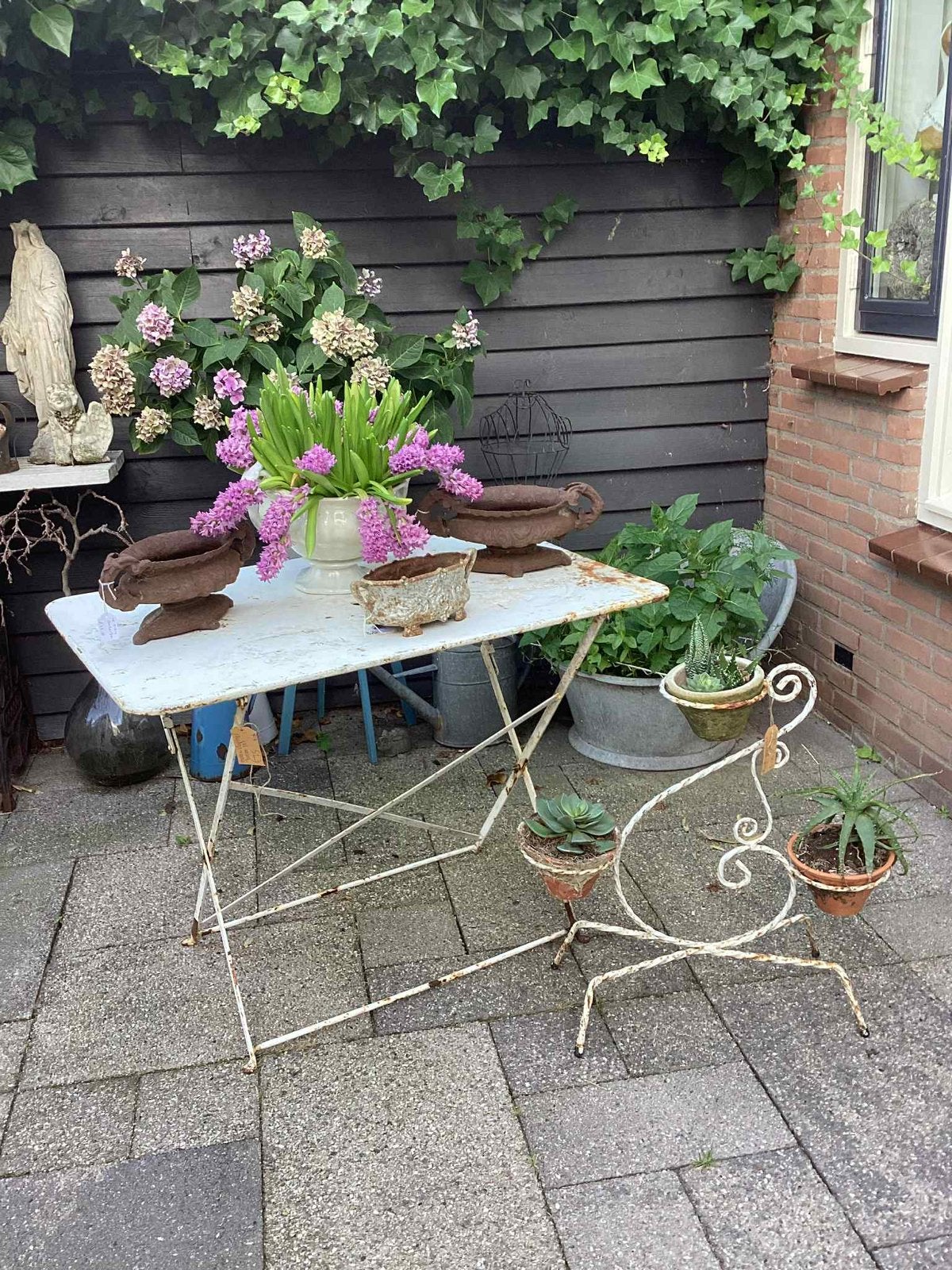 Antieke ijzeren klaptafel, Ophalen