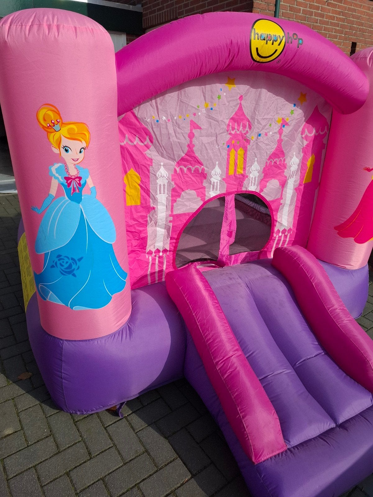 Te huur Springkussen Prinsessen Kasteel met Blower, Ophalen, Gebruikt