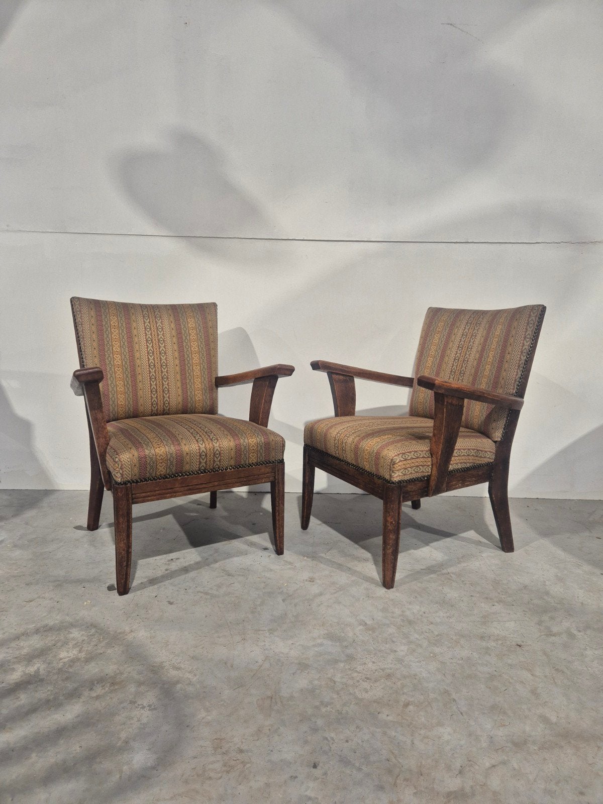 2 art deco fauteuils eiken haagse school, Antiek en Kunst, Antiek | Meubels | Stoelen en Banken, Ophalen of Verzenden