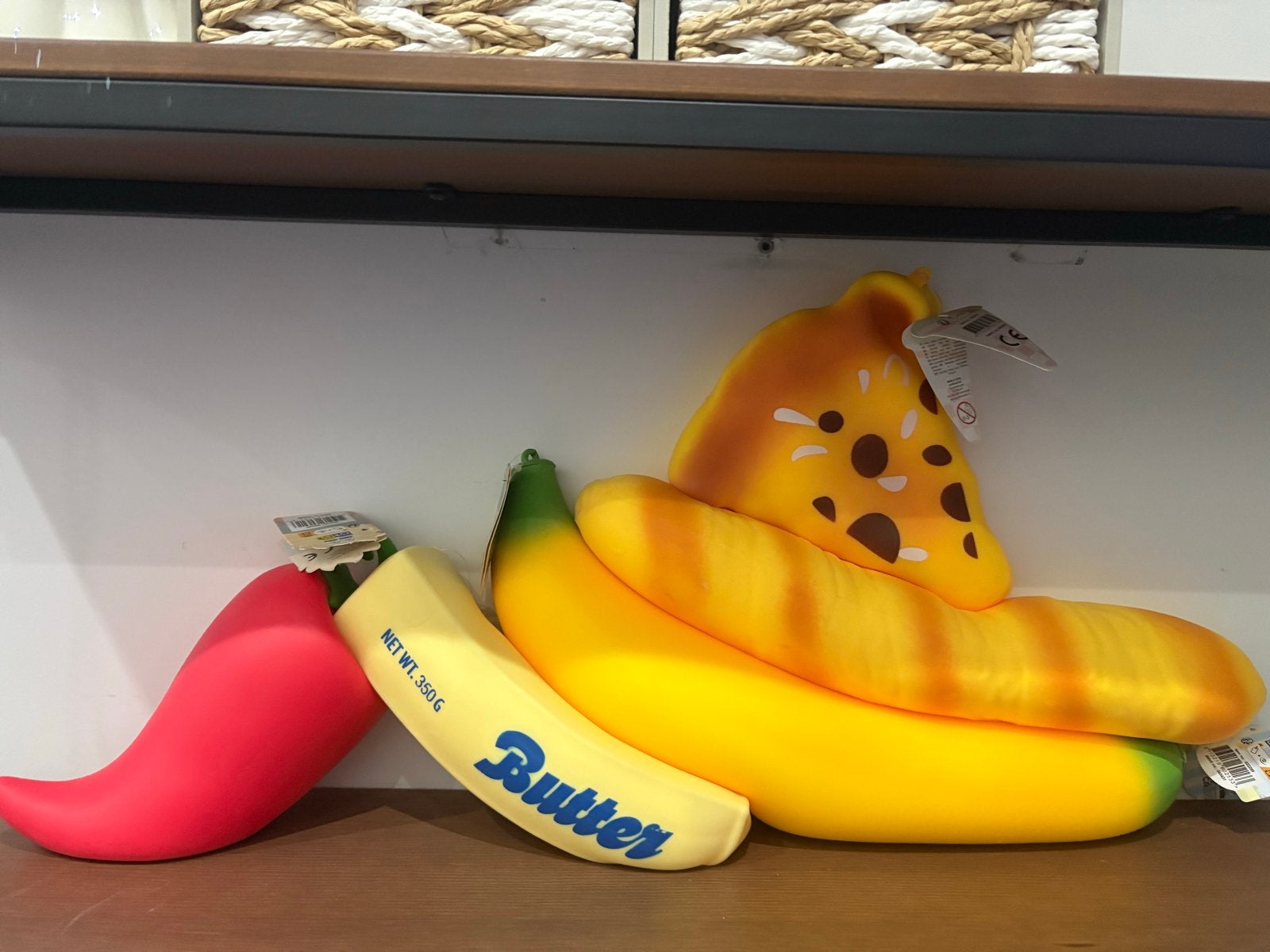 Leuke knuffels: banaan, peper en pizza slice xxl, Overige typen, Ophalen of Verzenden, Zo goed als nieuw, Middelgroot (20 tot 80 cm)