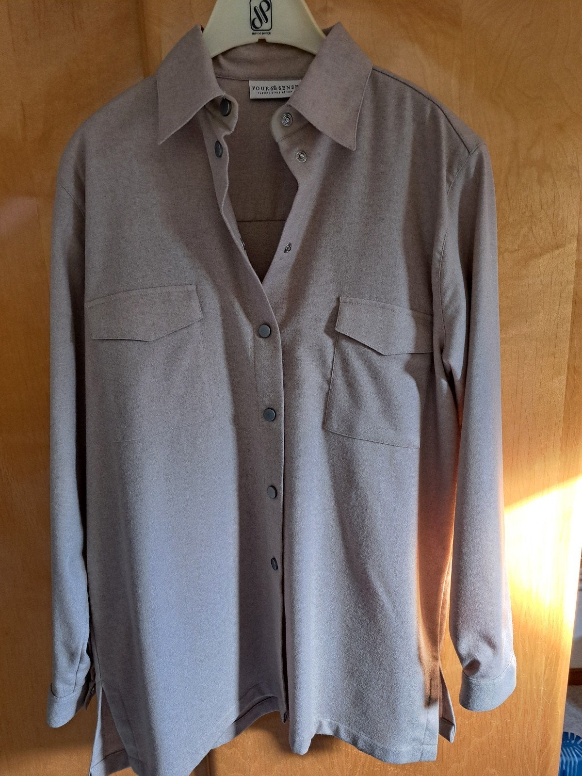 Vintage beige wollen blouse – Your Sixth Sense. Maat 38, Ophalen of Verzenden, Zo goed als nieuw, Maat 38/40 (M), Beige