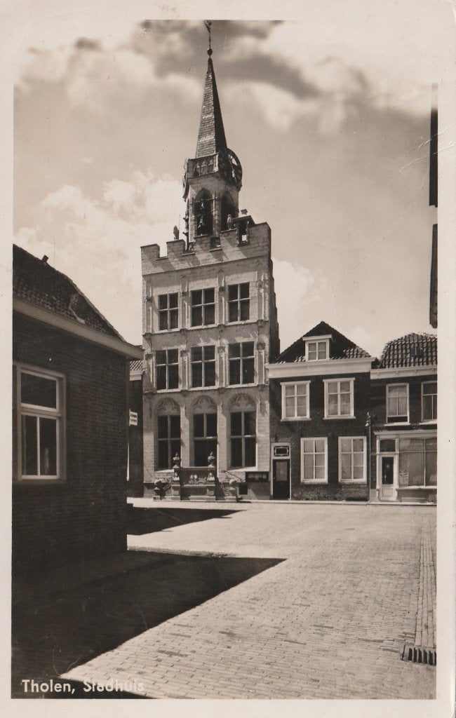 THOLEN Stadhuis 1948, Verzenden, 1940 tot 1960, Gelopen, Zeeland