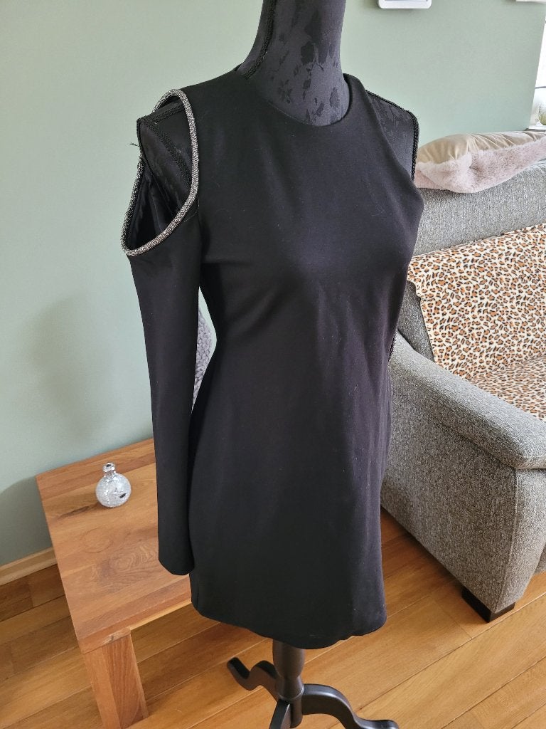 ZARA sexy black dress jurk zwart jurkje maat L 40 nieuw, Maat 38/40 (M), Nieuw, Ophalen of Verzenden, Knielengte