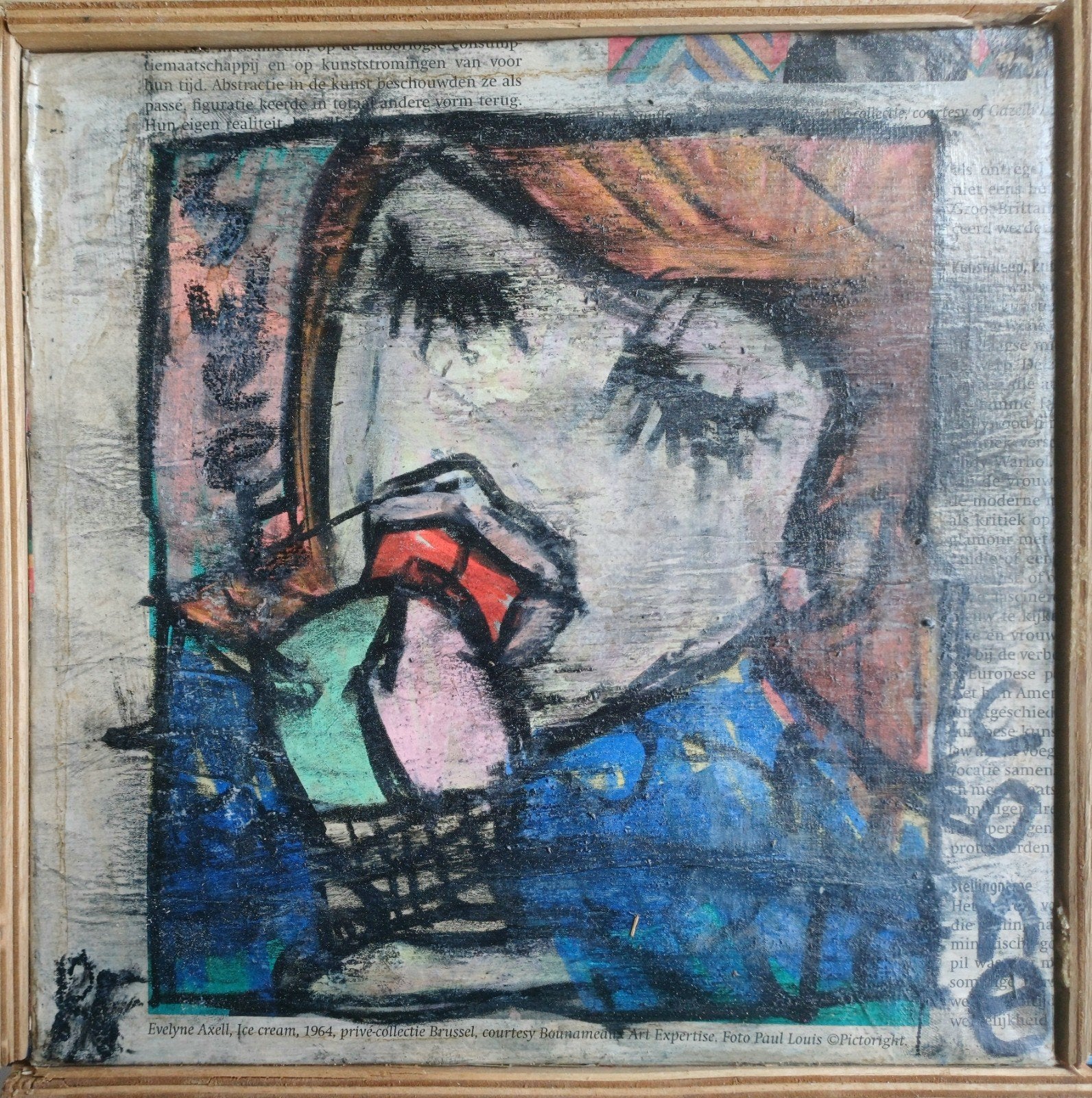 Sweet cone uniek schilderij., Antiek en Kunst, Kunst | Schilderijen | Klassiek, Ophalen of Verzenden