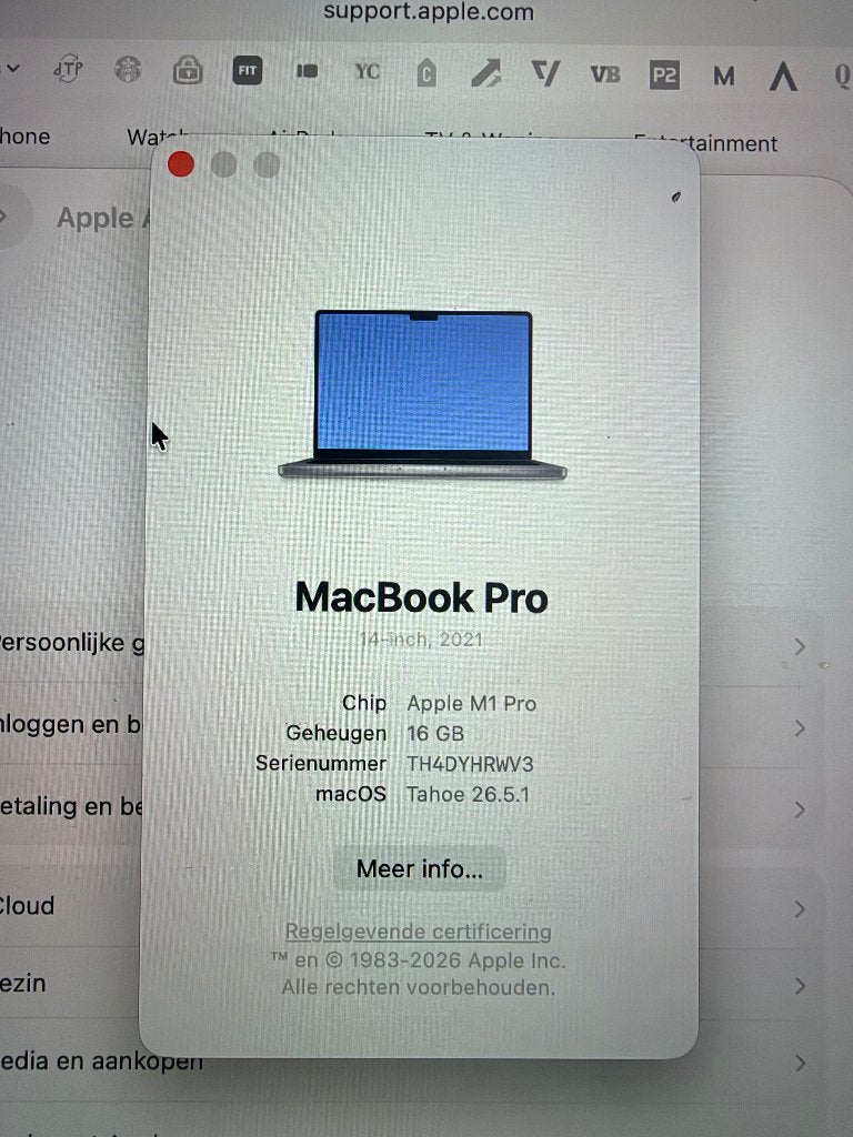 Foto 7 van MacBook Pro 14 inch M1 Pro 16GB RAM 512GB SSD