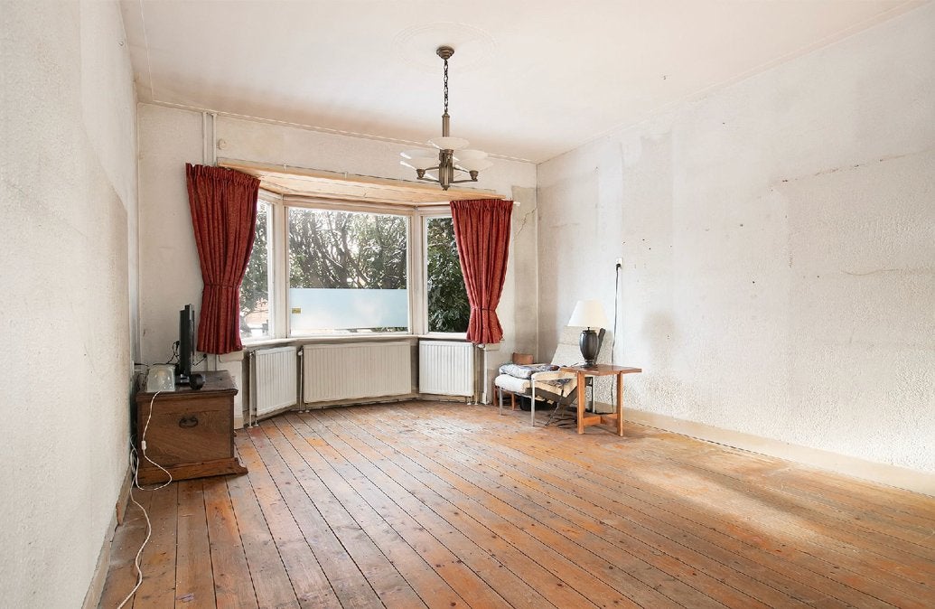 +/- 40m2 houten vloer, Ophalen, Gebruikt, 25 tot 50 m², Overige typen