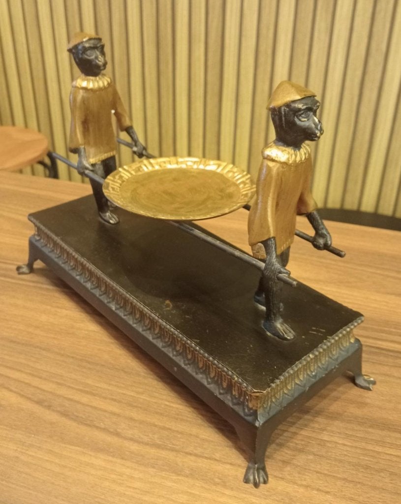 Bronzen beeld met apen., Verzamelen, Ophalen of Verzenden, Zo goed als nieuw
