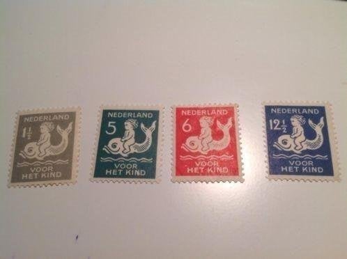 @@ 225-228 ongebruikt @@, Postzegels en Munten, Postzegels | Nederland, Ophalen of Verzenden, Postfris