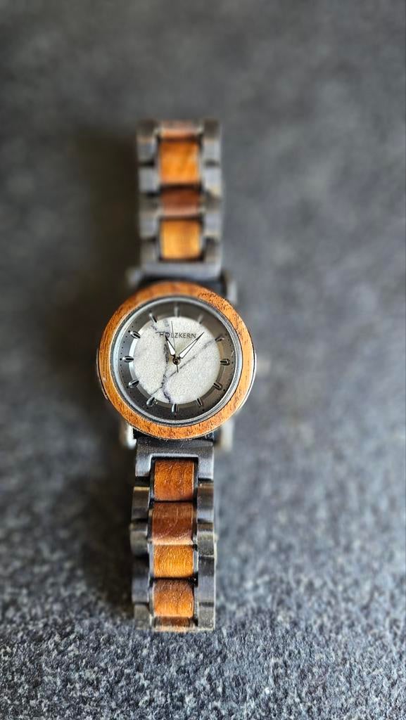 Holzkern horloge – Walnut/Marble, Sieraden, Tassen en Uiterlijk, Horloges | Heren, Ophalen of Verzenden, Overige merken