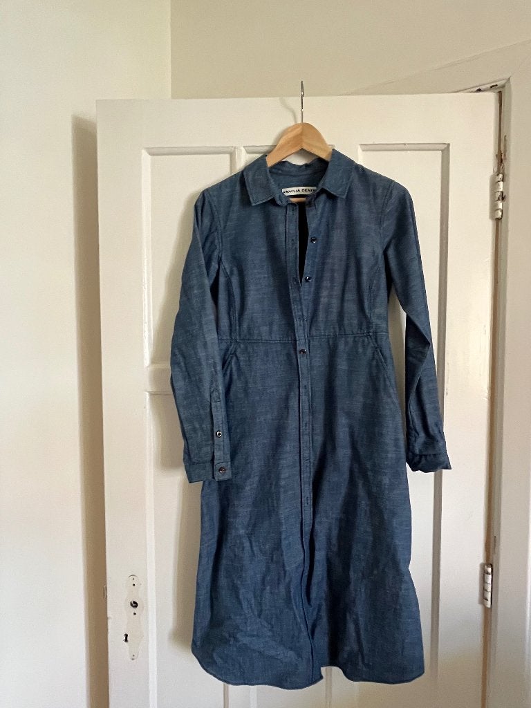 Vanilia denim jurk maat 34, Blauw, Vanilia, Ophalen of Verzenden, Zo goed als nieuw