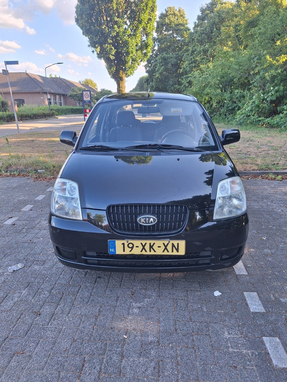 Kia Picanto 1.0 2007 Zwart, Auto's, Kia, Voorwielaandrijving, 4 cilinders, 61 pk, Zwart