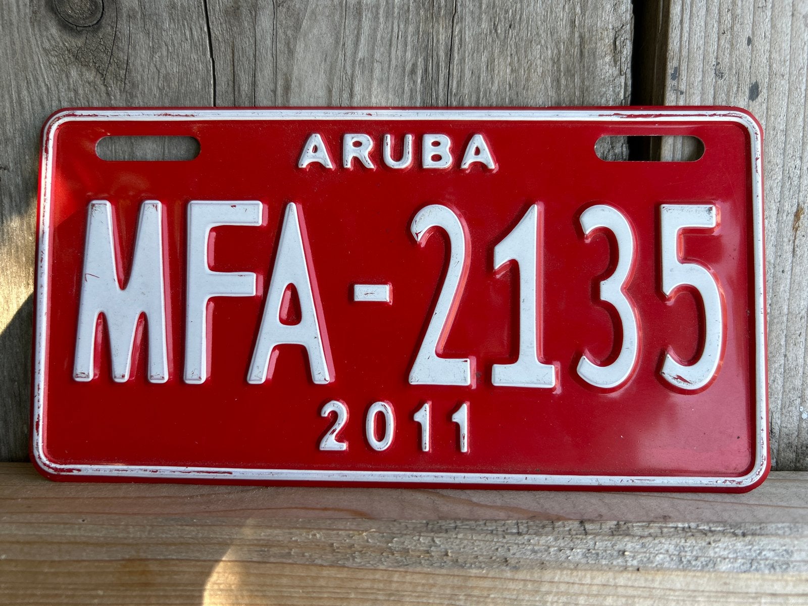 Aruba Nummerplaat MFA-2135 (2011) - Motor, Ophalen of Verzenden, Gebruikt, Motoren
