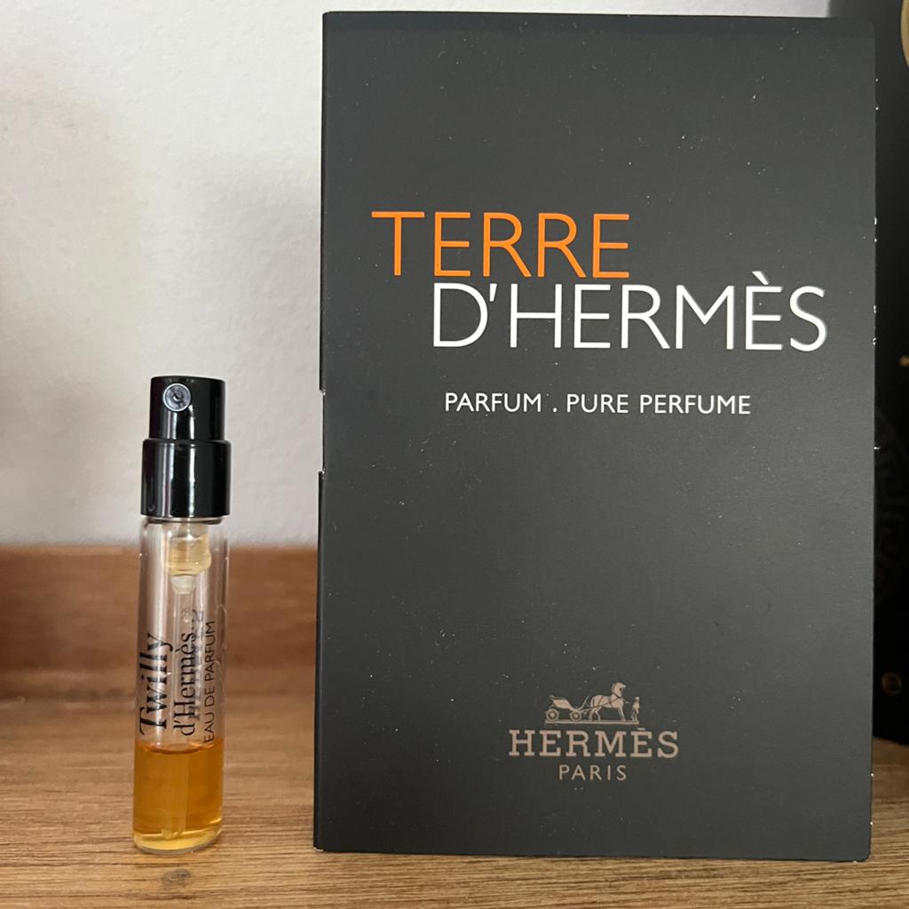 2x Terre D’ Hermes parfum + Twilly EDP sample / tester, Ophalen of Verzenden, Zo goed als nieuw