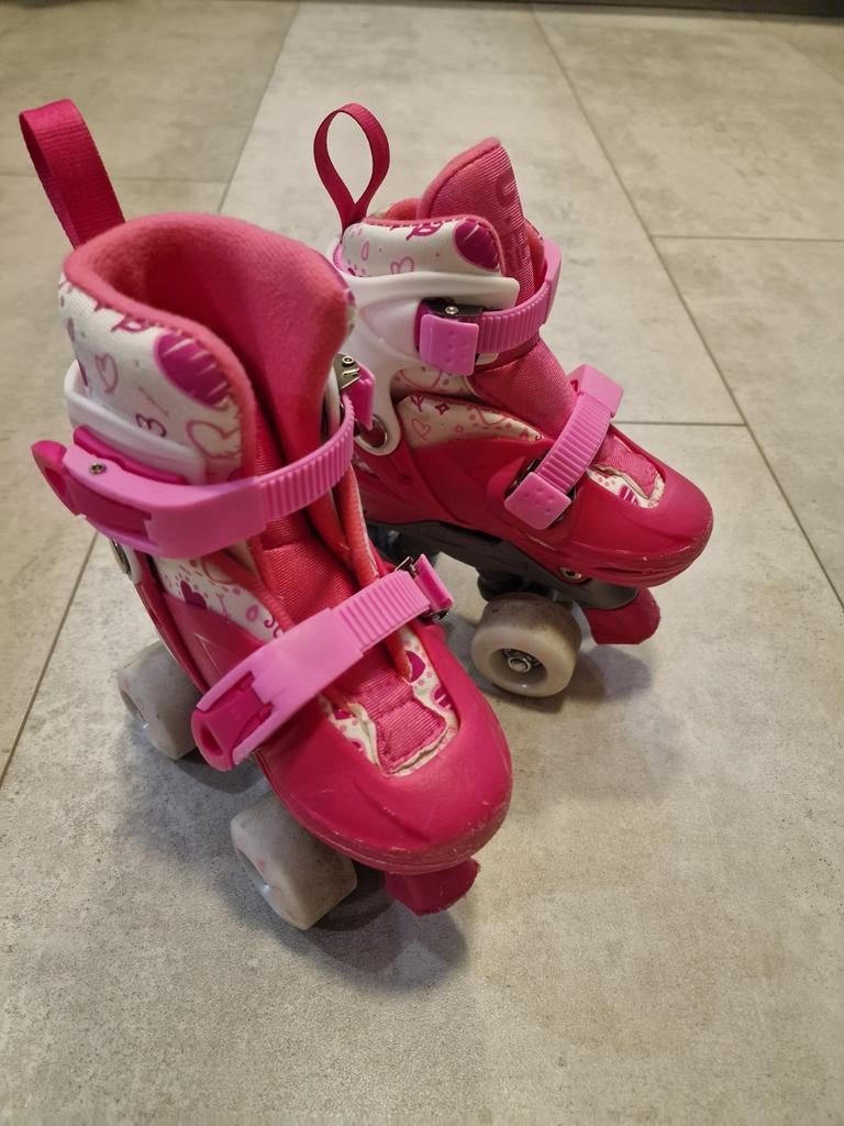 Street Rider rolschaatsen verstelbaar maat 27-30 roze, Ophalen of Verzenden, Verstelbaar, Gebruikt