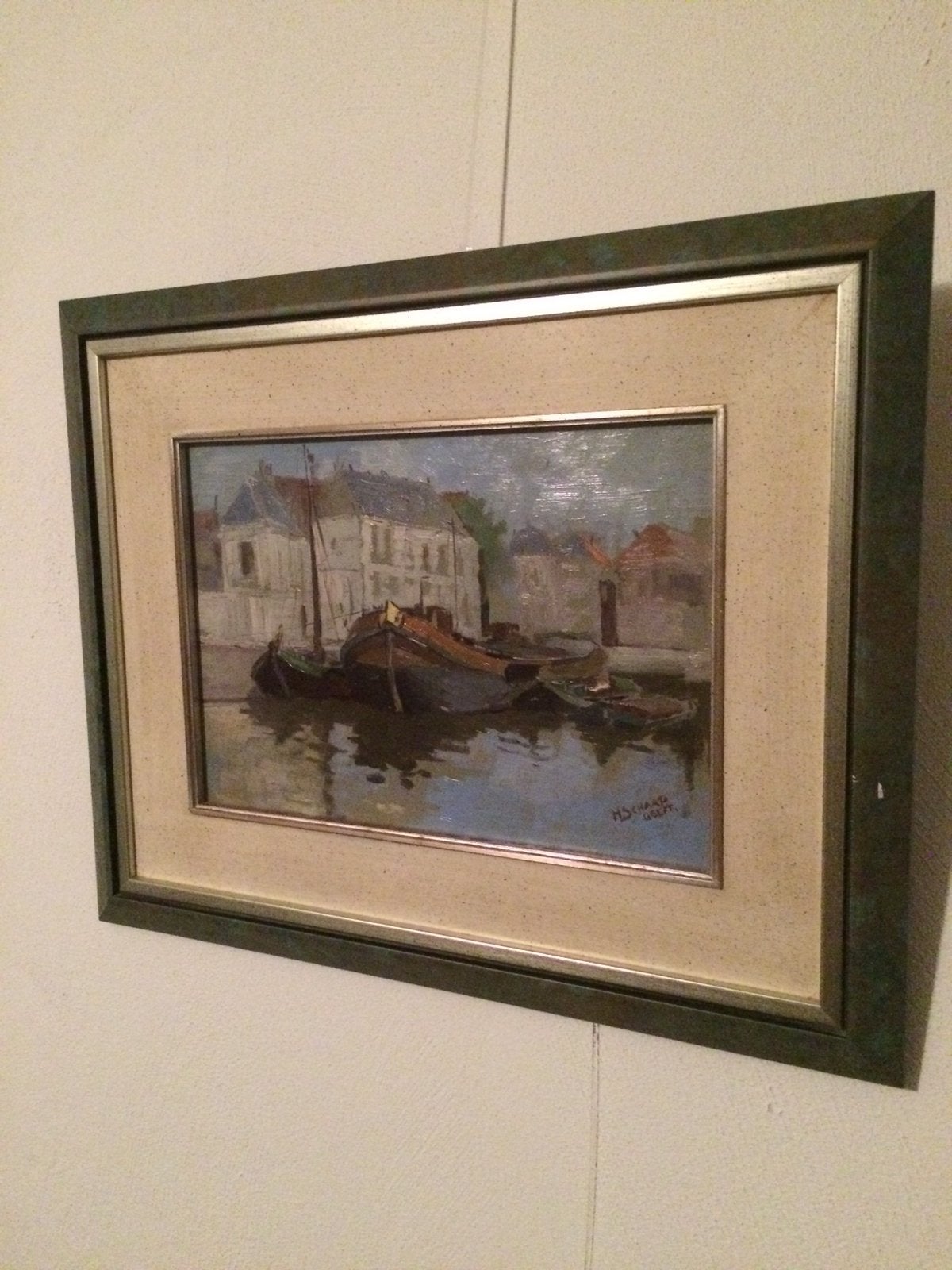 Hendrik Schaap oude meester haven van Delft, Antiek en Kunst, Kunst | Schilderijen | Klassiek, Ophalen