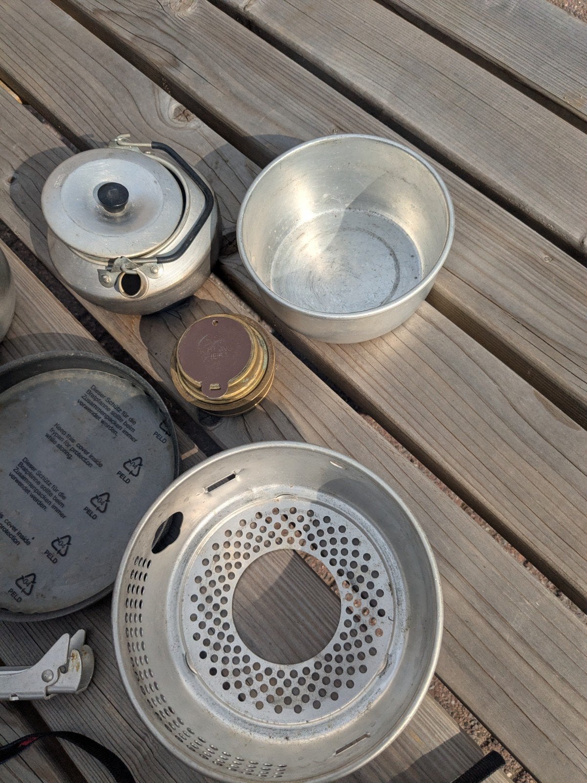 Vintage kampeer kooktoestel set - compleet en functioneel, Caravans en Kamperen, Kampeeraccessoires, Ophalen