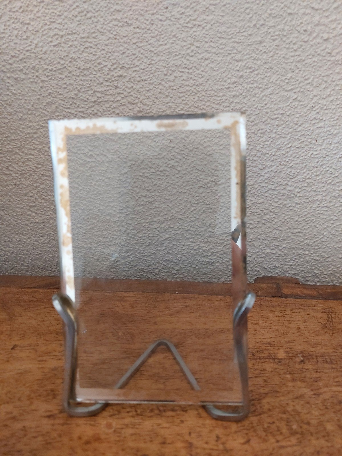 Antiek fotolijstje met spiegelframe - dubbelzijdig, Ophalen of Verzenden