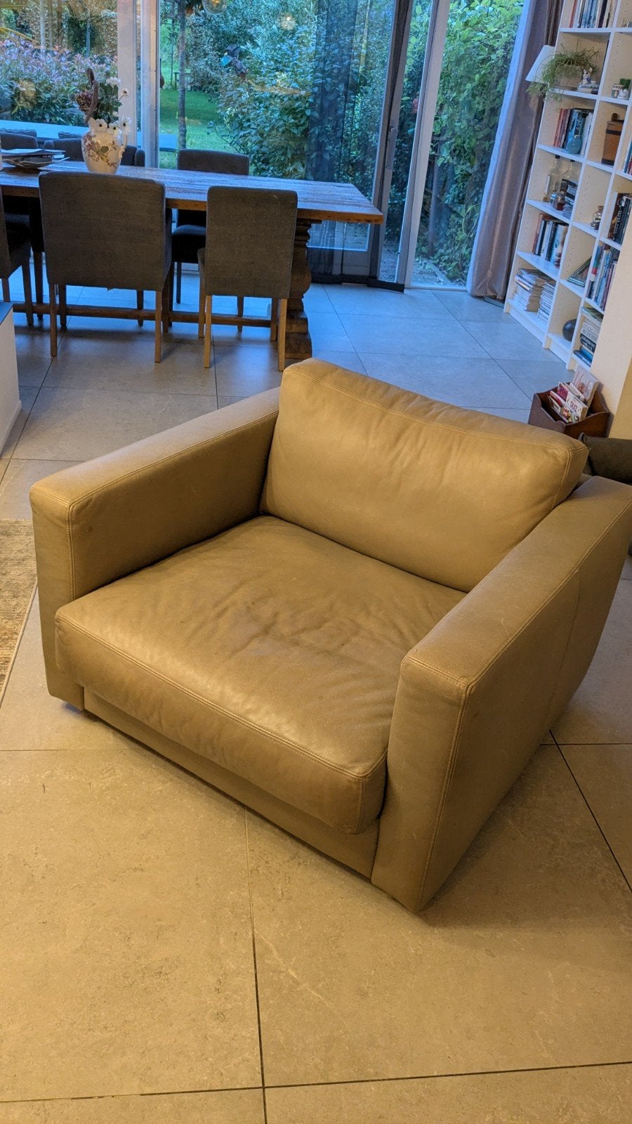 lederen Fauteuil Enzo Luca 1,5 Seat, Ophalen of Verzenden, 75 tot 100 cm, Eenpersoons, Minder dan 150 cm