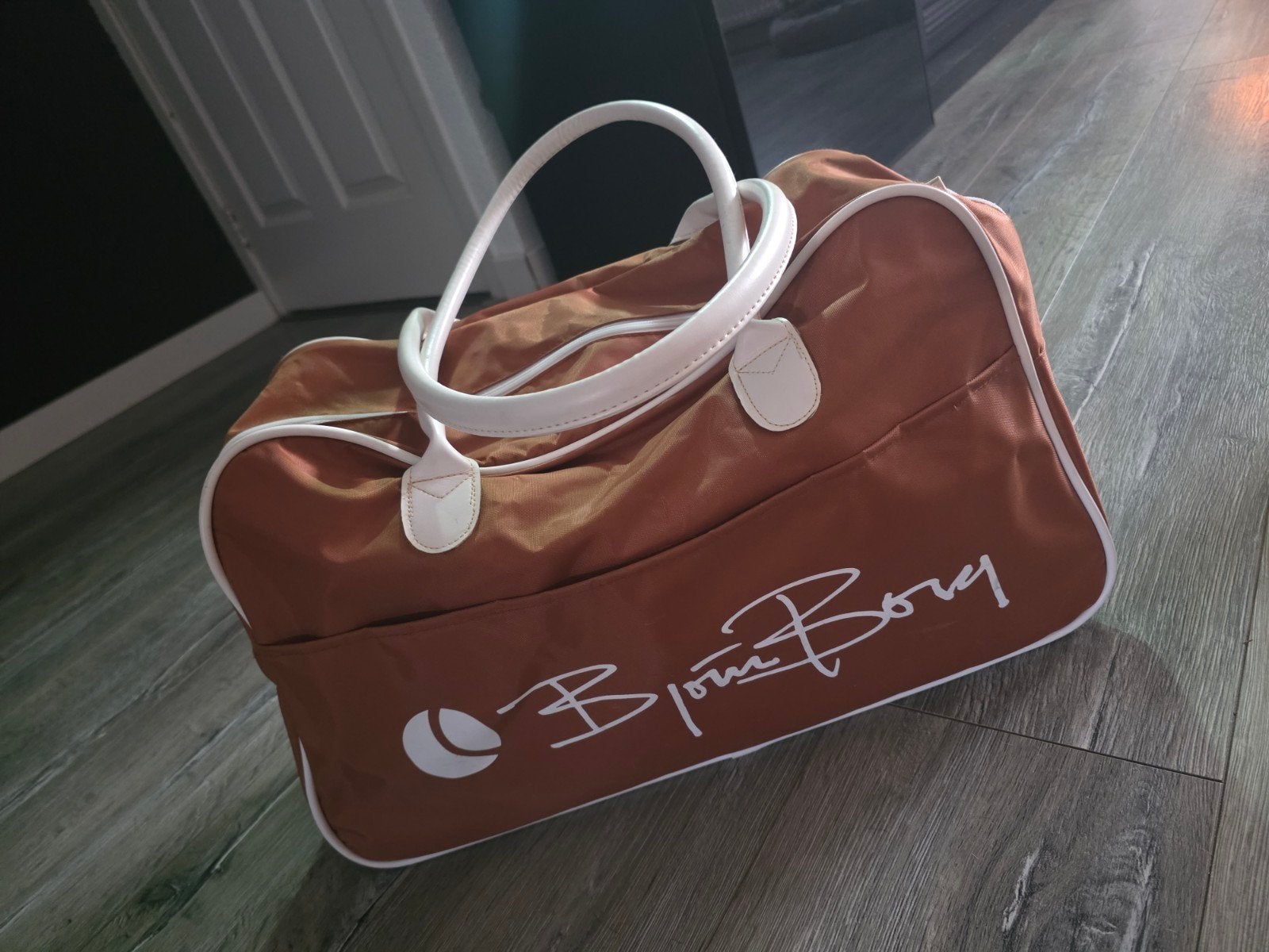 Björn Borg sporttas / reistas - Bruin met wit, 40 tot 60 cm, Gebruikt, Bruin, Minder dan 35 cm