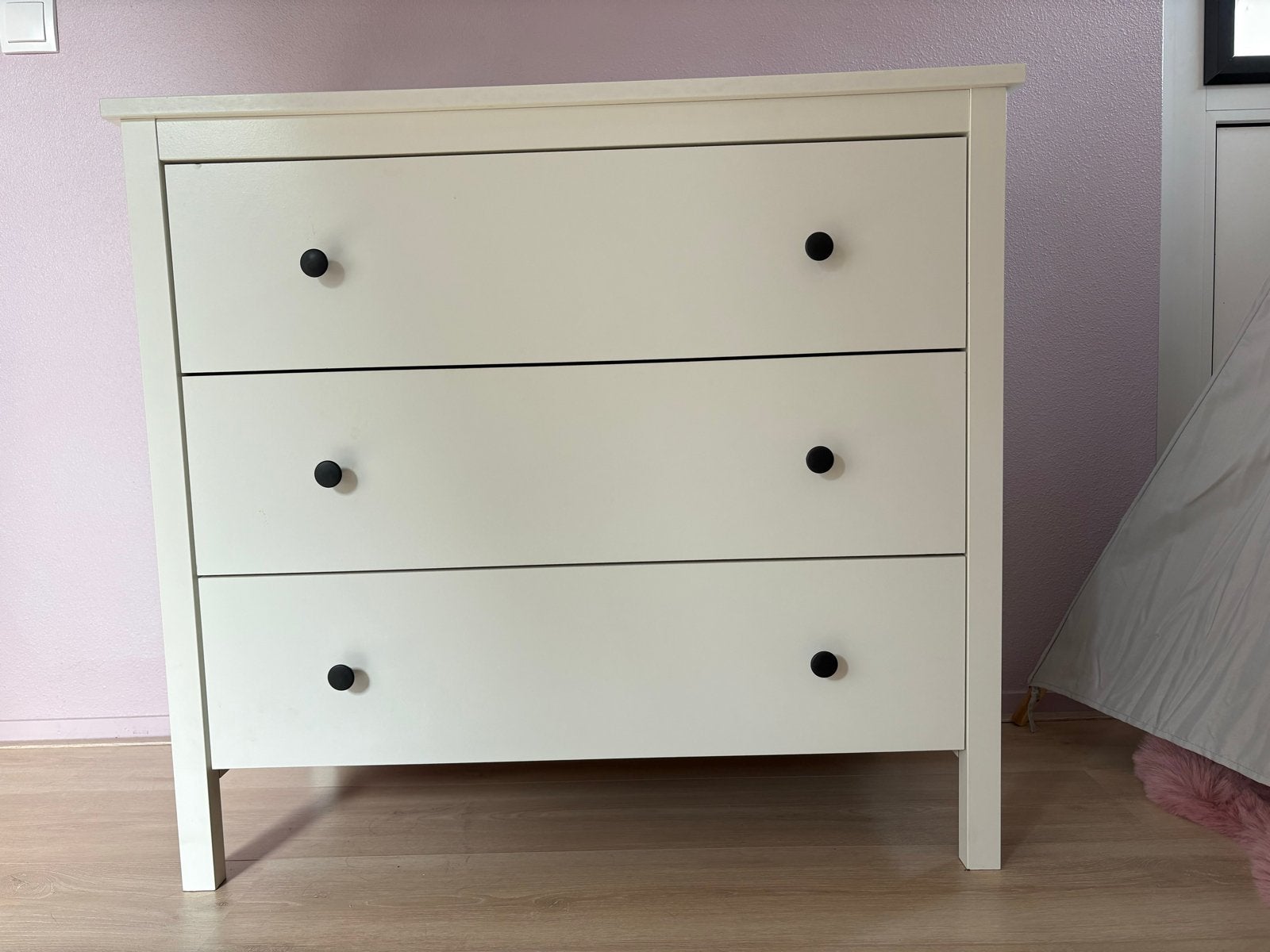 IKEA ladekast met 3 lades - Wit, Huis en Inrichting, Ophalen, 50 tot 100 cm, Zo goed als nieuw, 3 of 4 laden