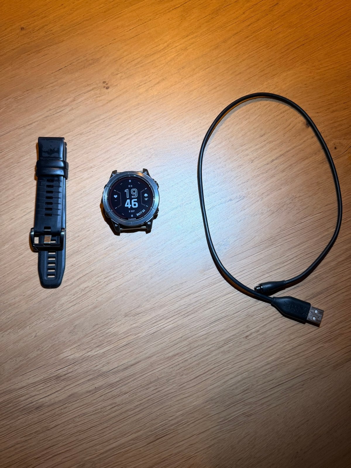 Garmin Fenix 7 Sapphire Solar 47mm, Ophalen of Verzenden, Zo goed als nieuw, Zwart